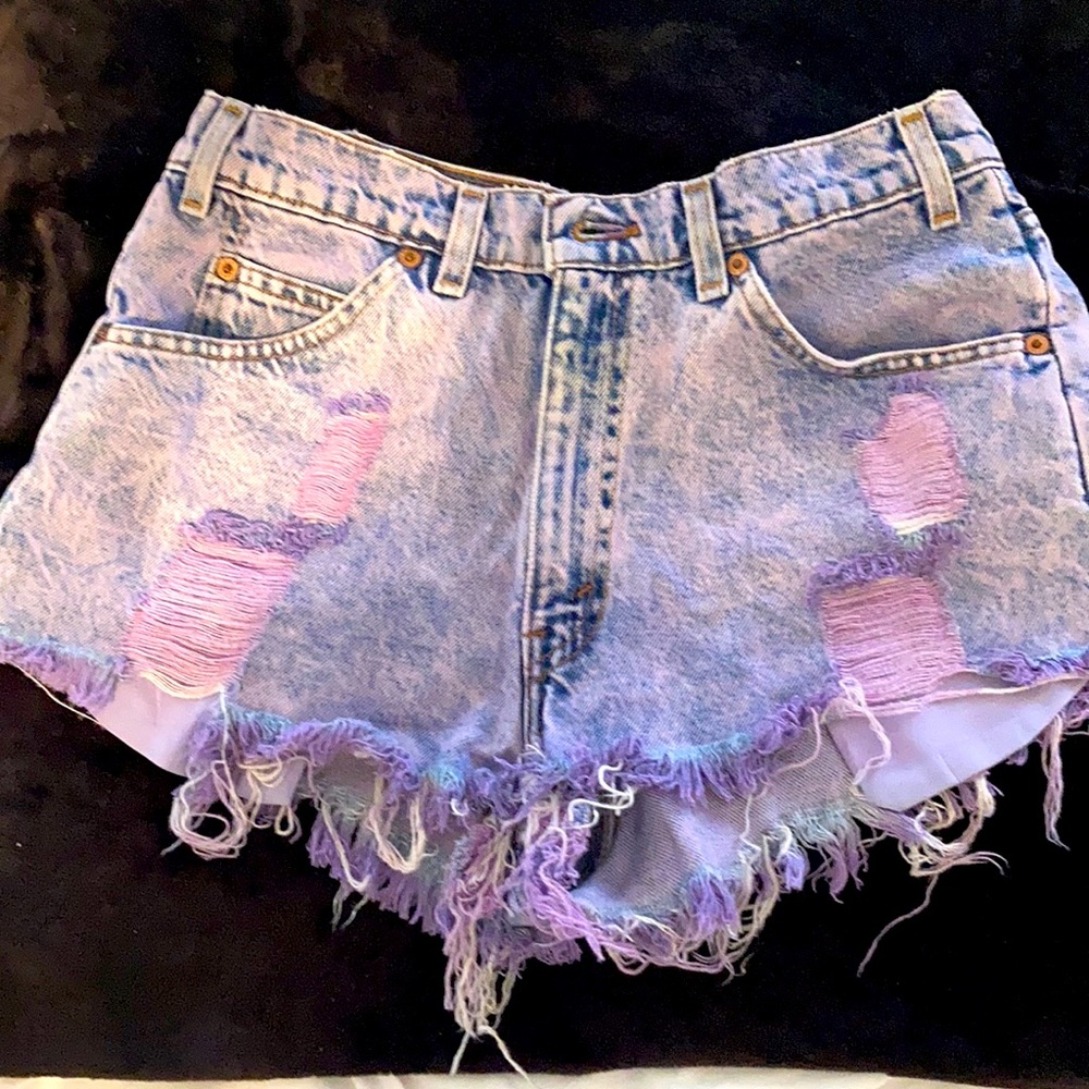 Levi’s Purple Acid Wash Shorts